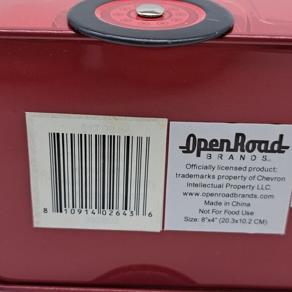 Texaco Chevron Collectible Tanker Rolling Tin Opens Storage Box Red - Picture 10 of 12